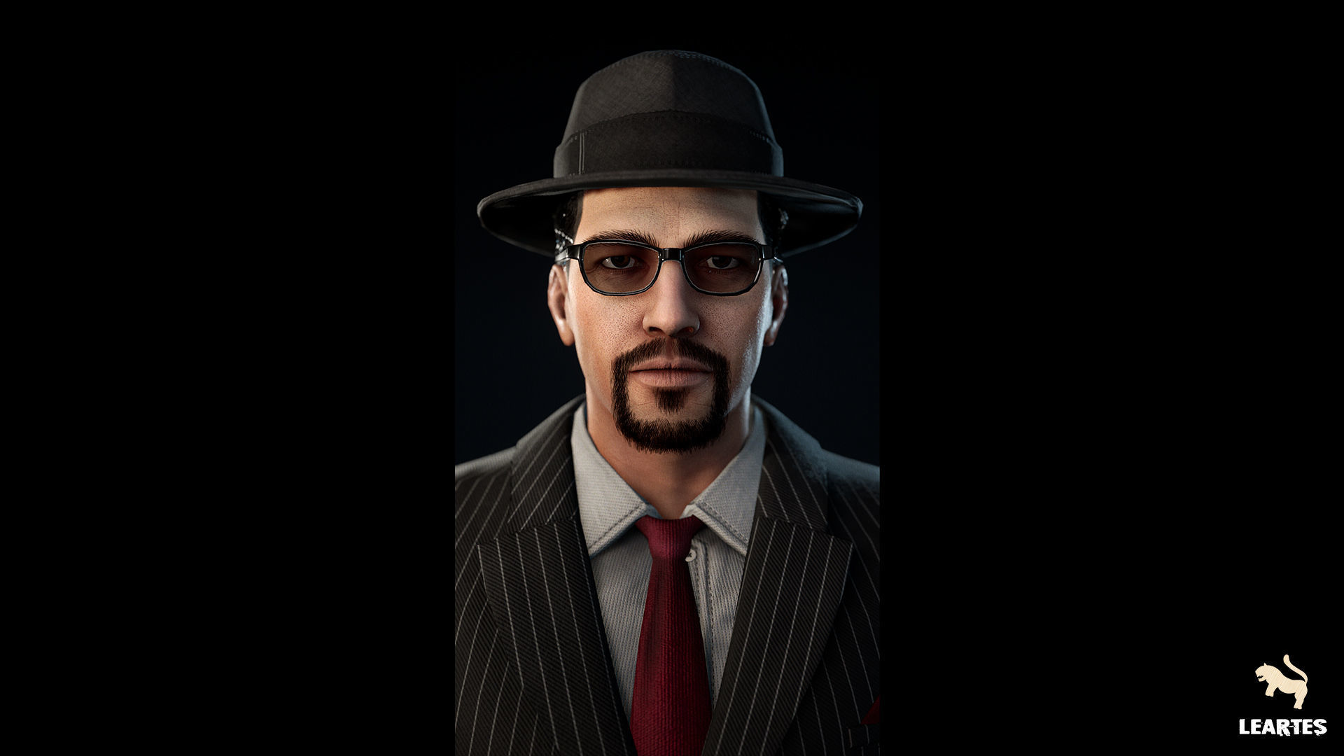 1950s Characters Bundle Low-poly 3D model_13