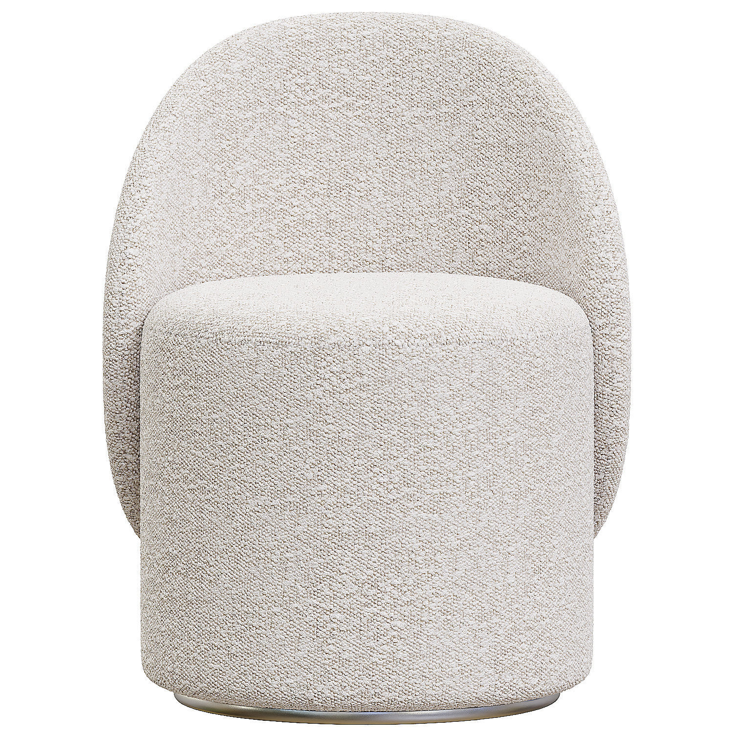 Nordic Boucle Round Vanity Stool Low-poly 3D model_2