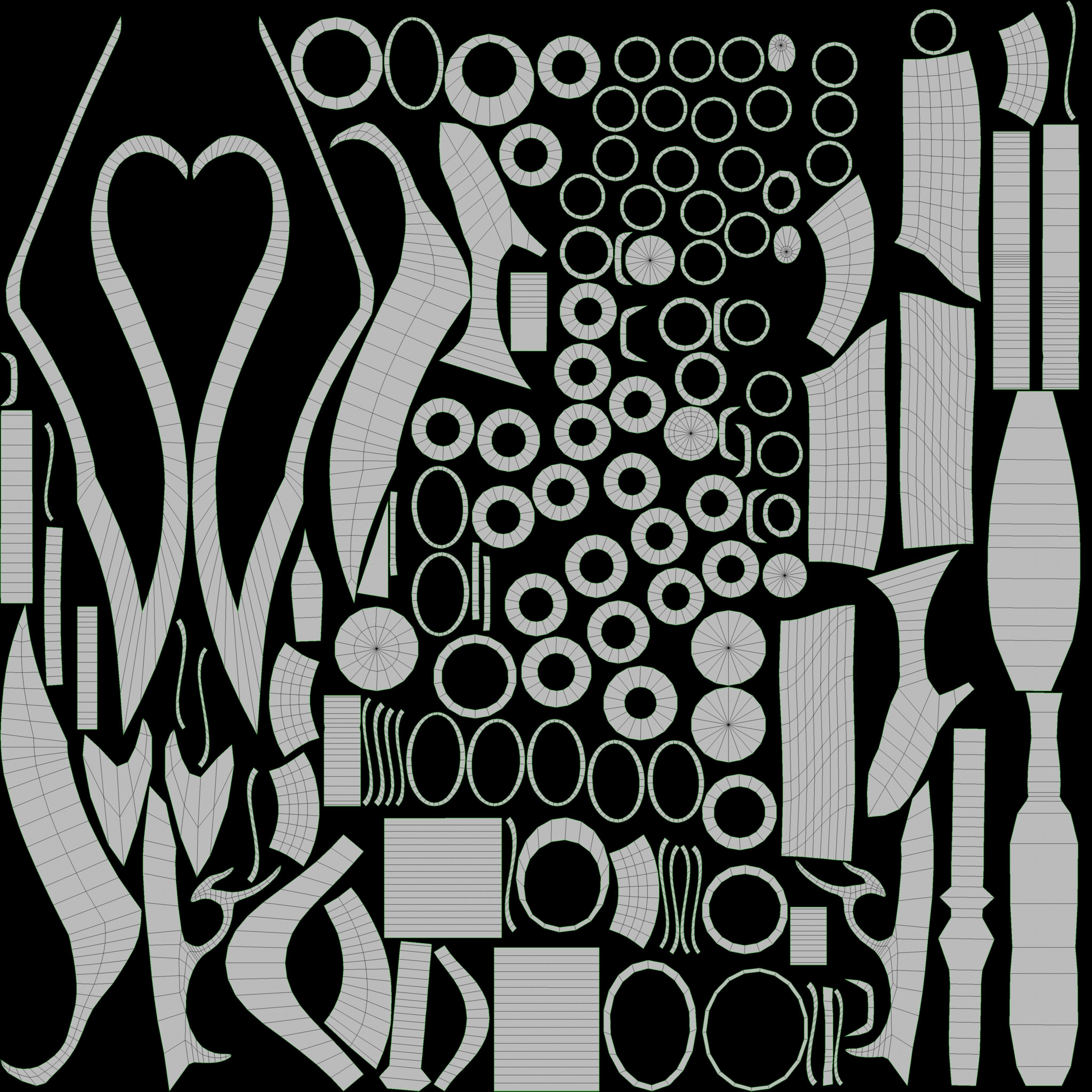 Combat Staff 3 3D Model Low-poly 3D model_14