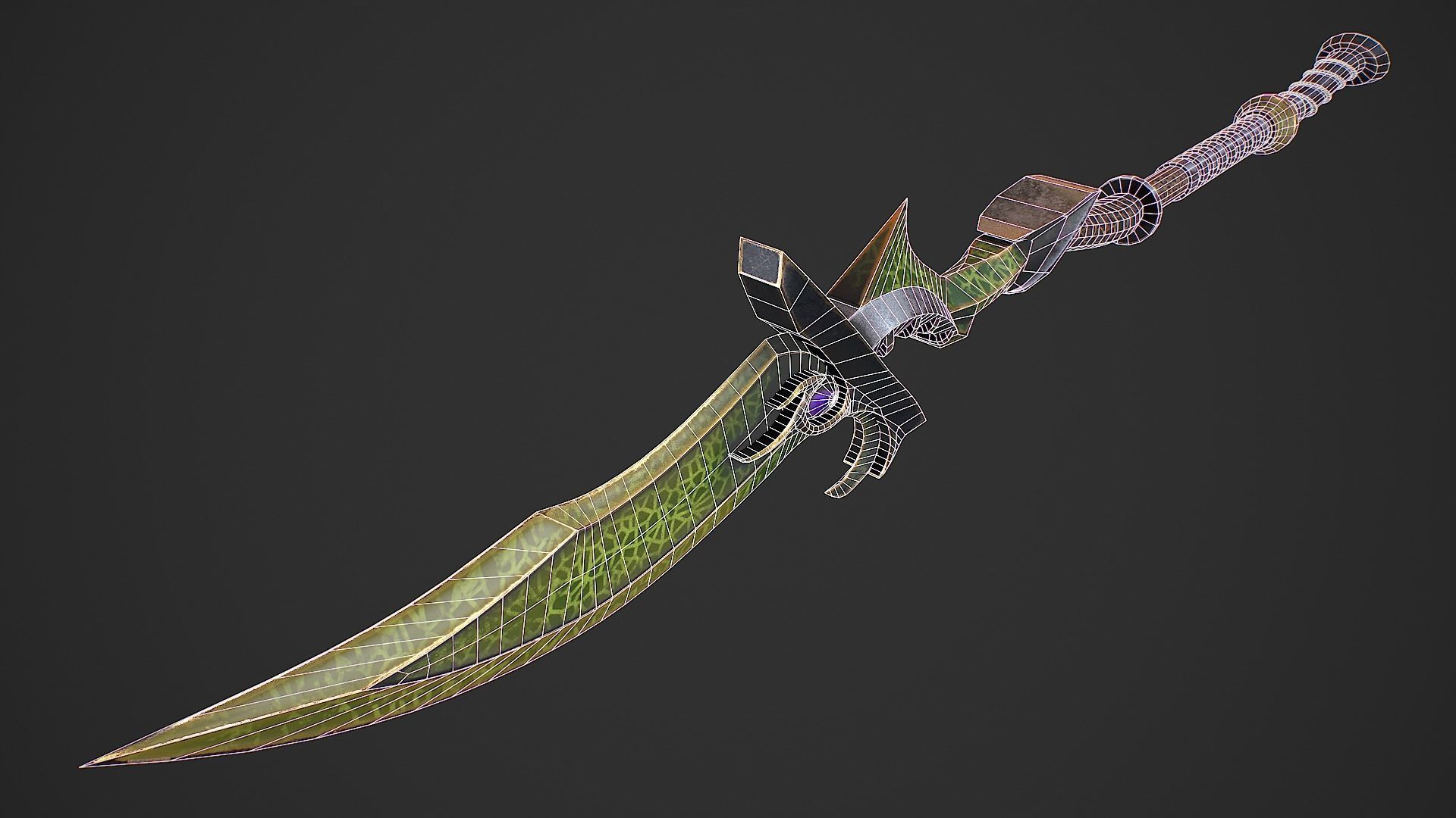 Combat Staff 3 3D Model Low-poly 3D model_11