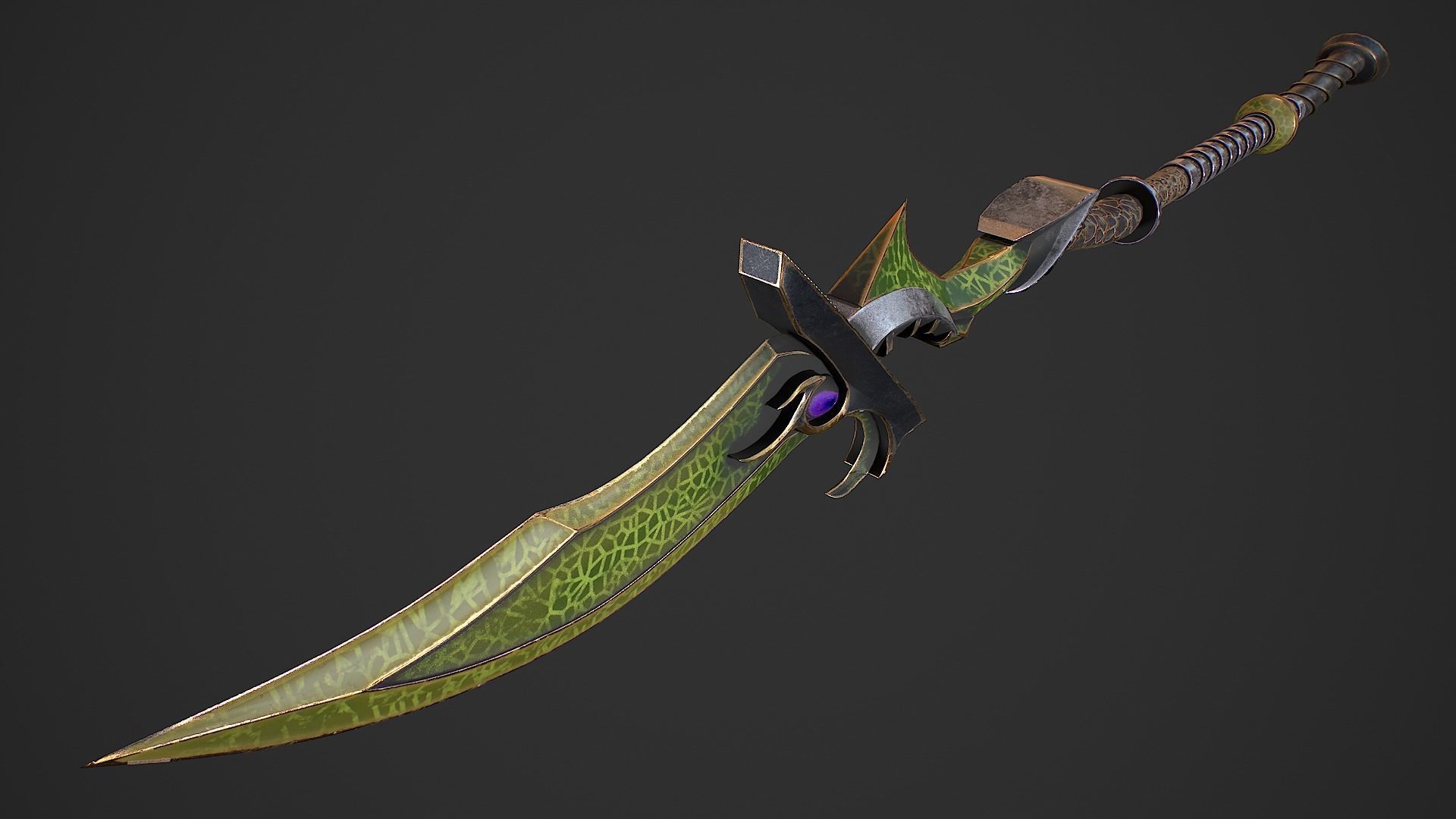 Combat Staff 3 3D Model Low-poly 3D model_10