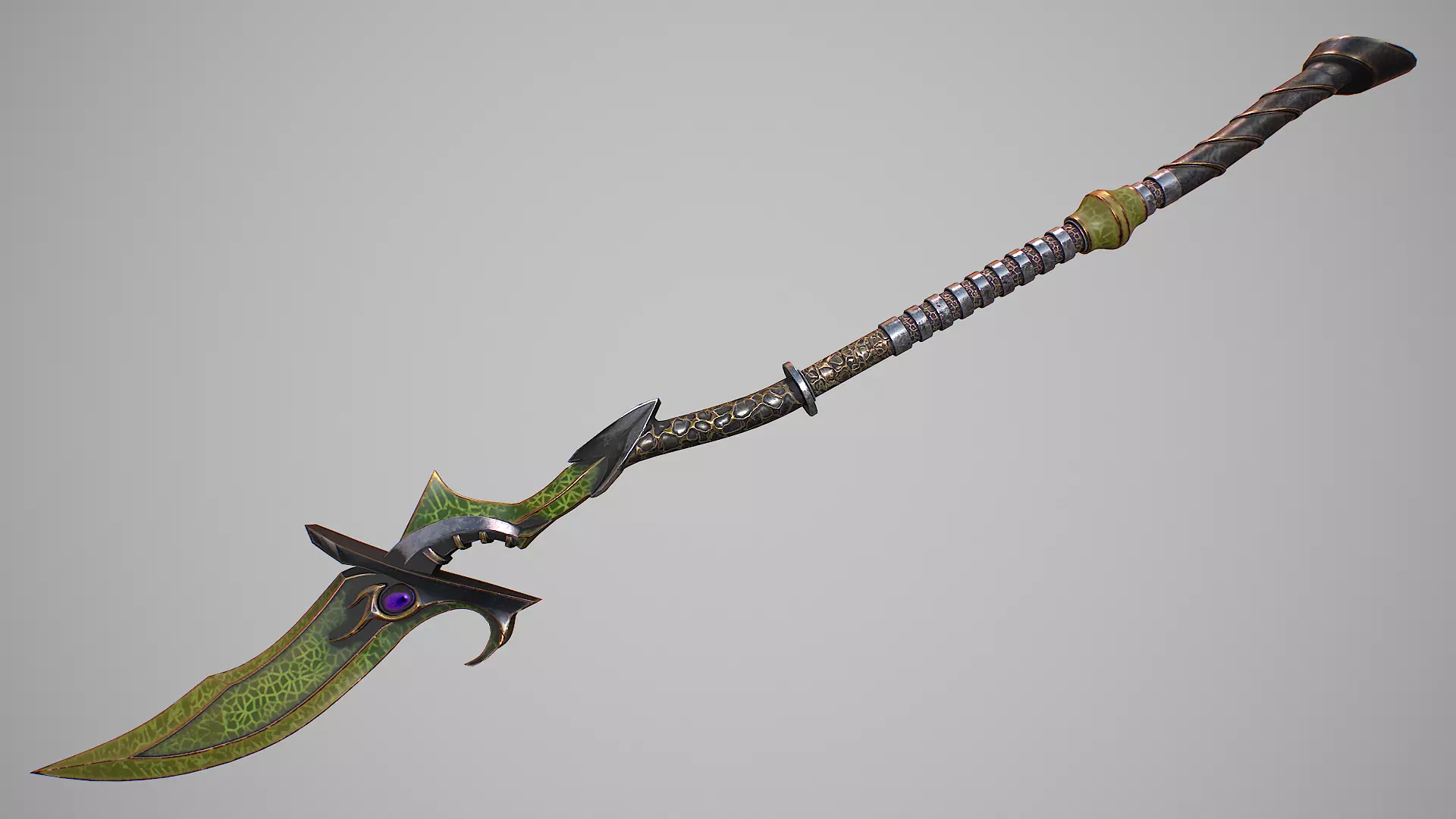 Combat Staff 3 3D Model Low-poly 3D model_0