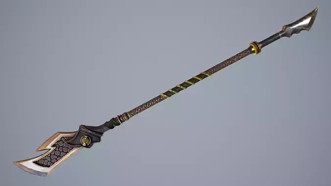Combat Staff 4 3D Model Low-poly 3D model