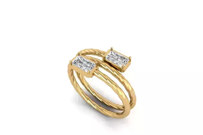 Emerald Diamond Ring R 216