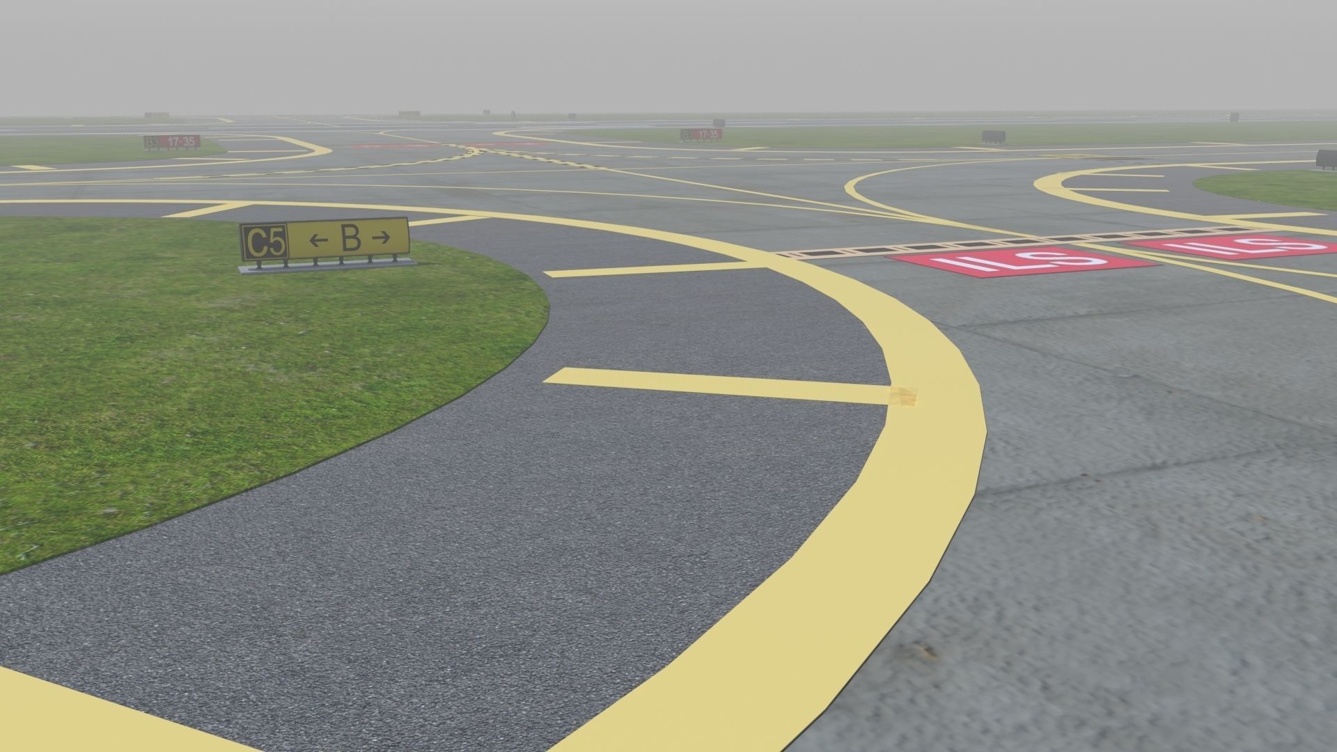 Airfield Low-poly 3D model_32