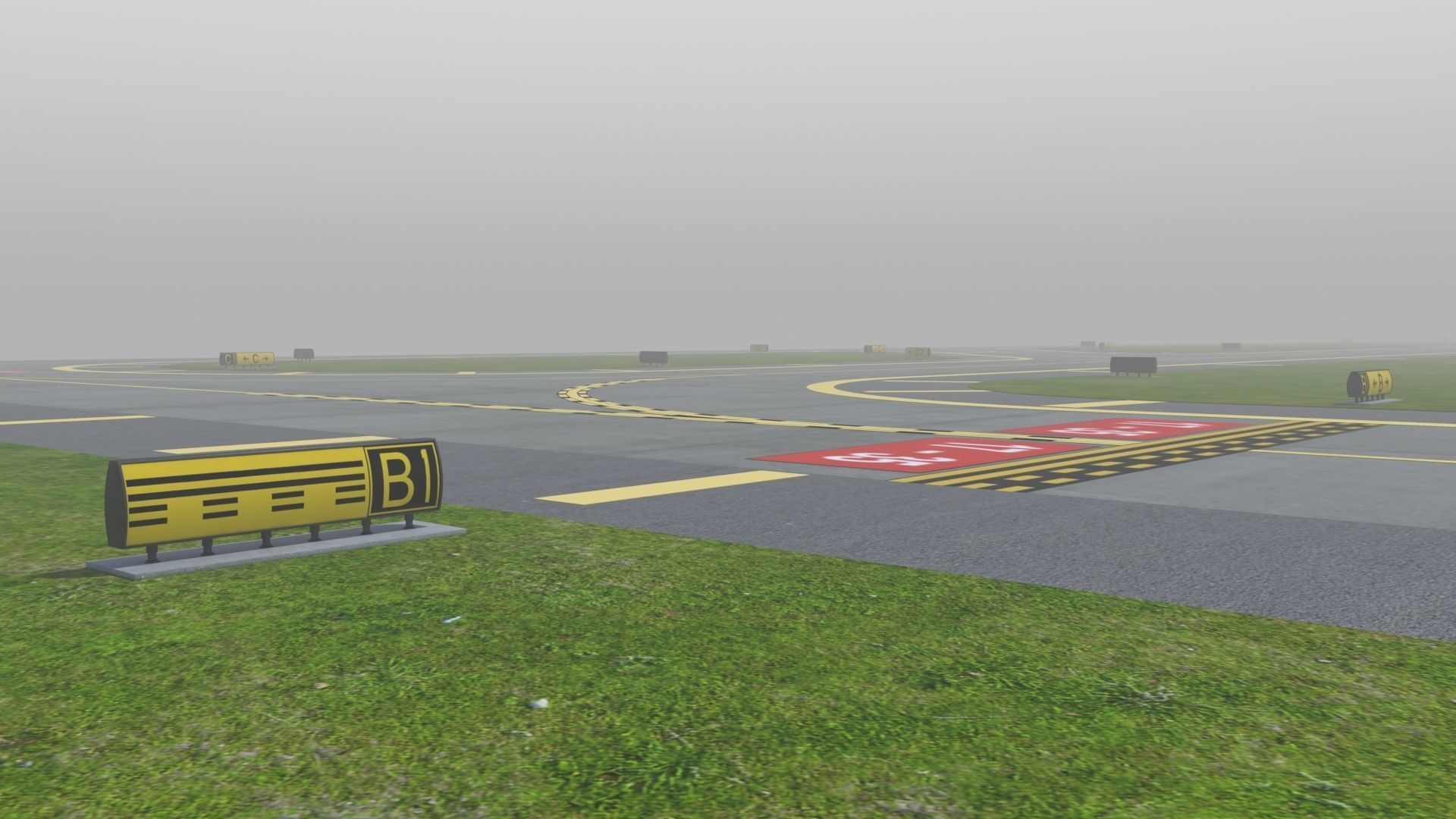 Airfield Low-poly 3D model_30