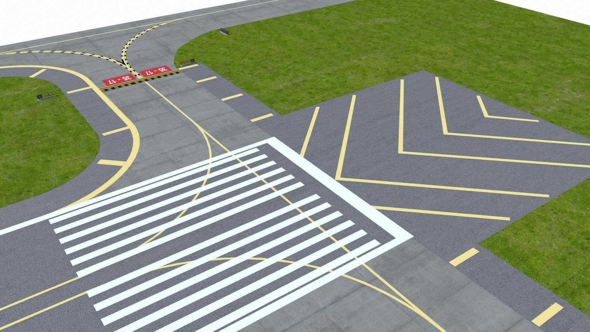 Airfield Low-poly 3D model_27