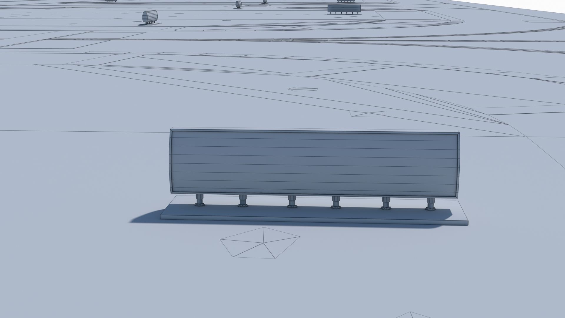 Airfield Low-poly 3D model_42