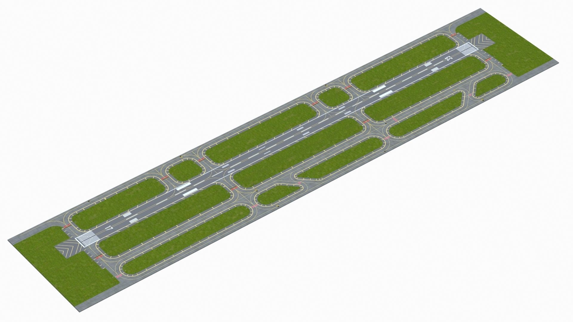 Airfield Low-poly 3D model_4