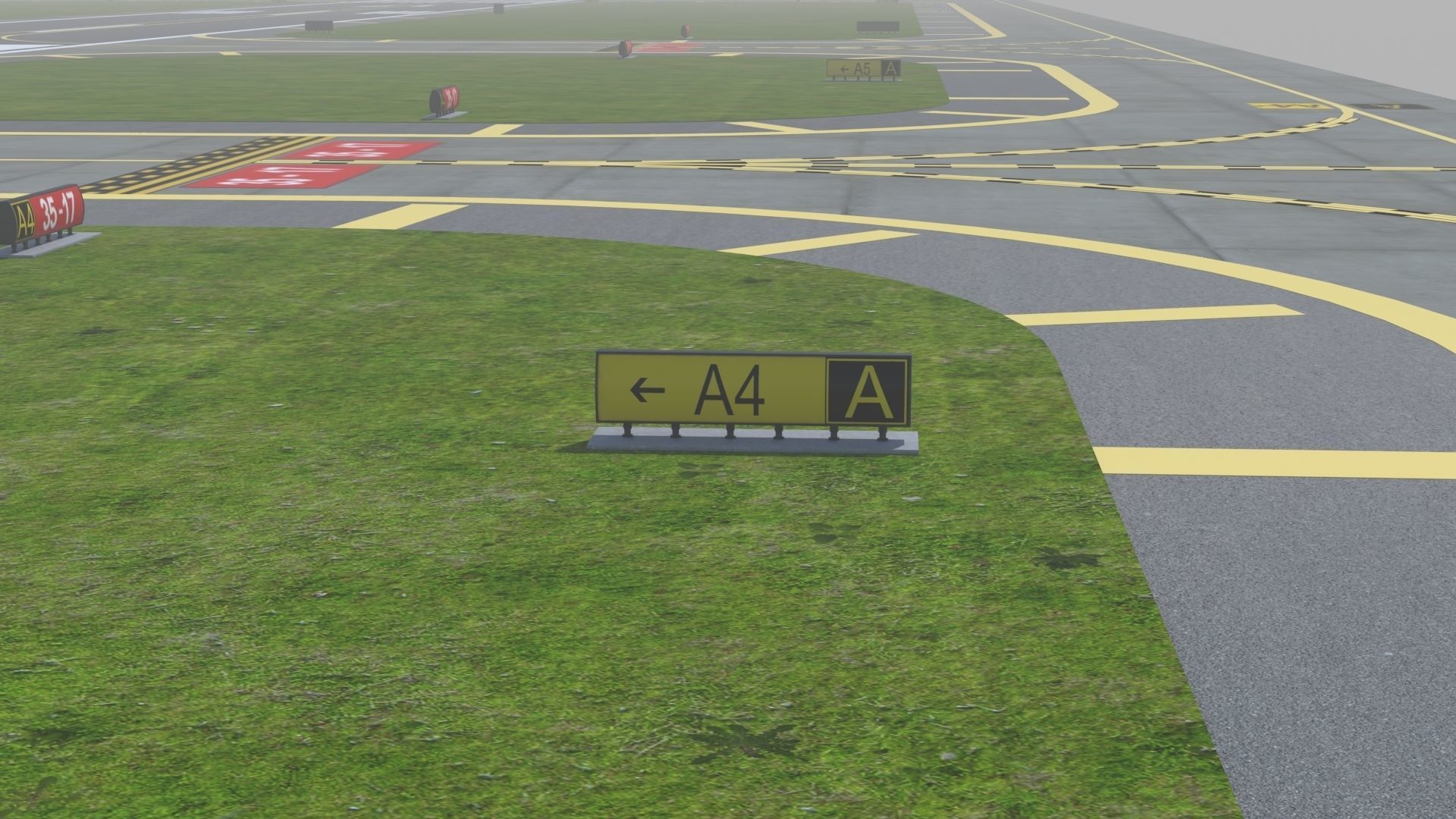 Airfield Low-poly 3D model_37