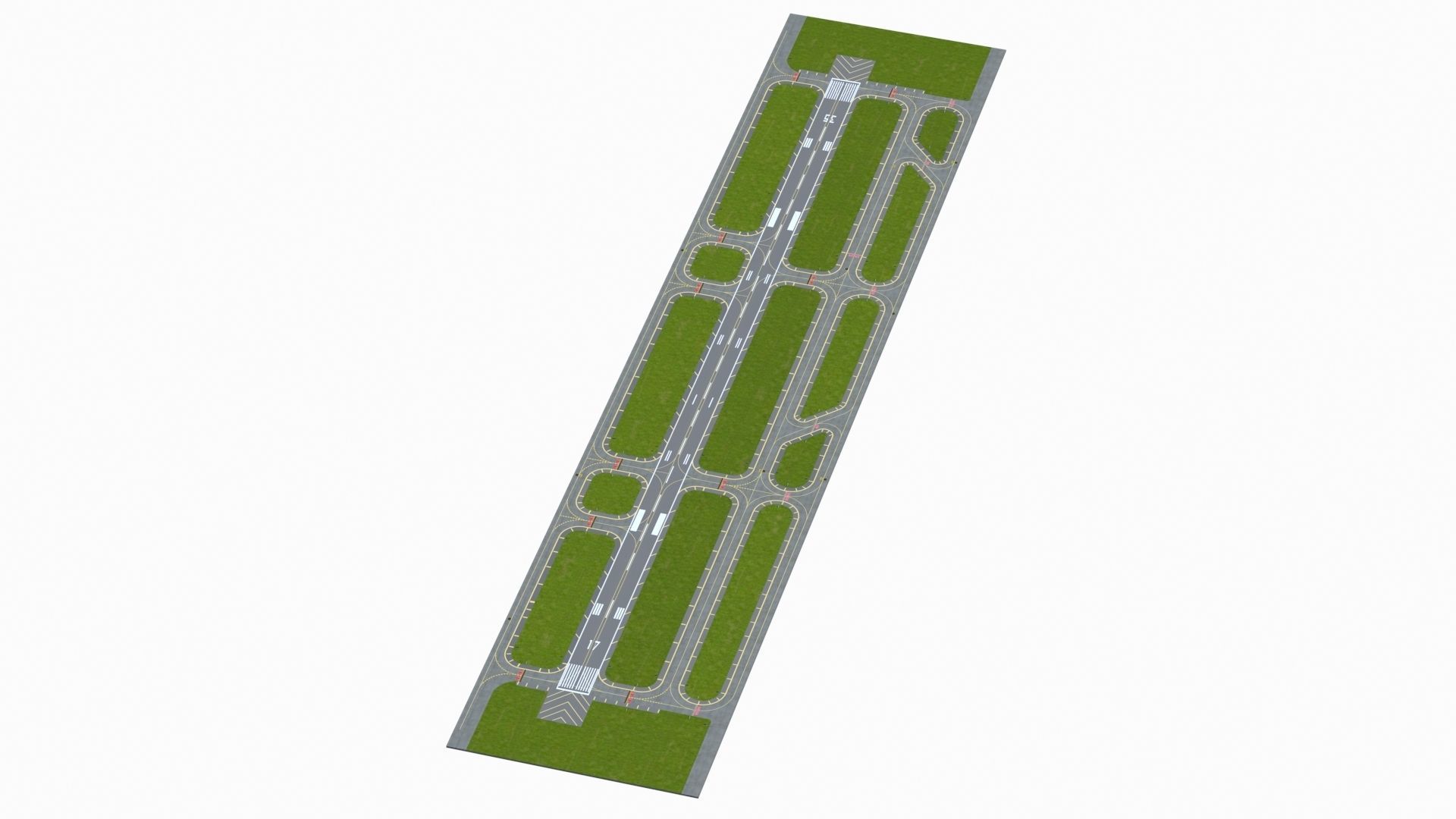 Airfield Low-poly 3D model_11