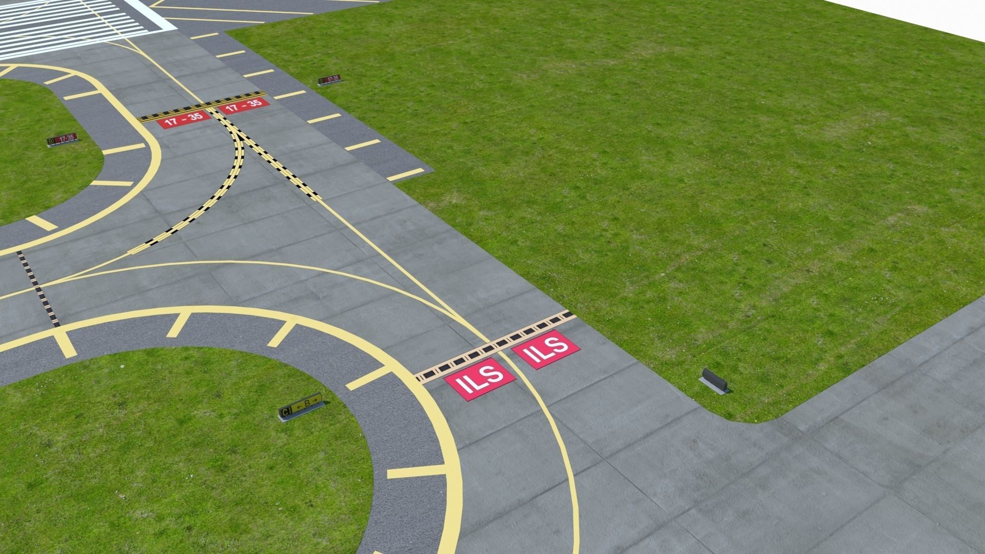 Airfield Low-poly 3D model_28