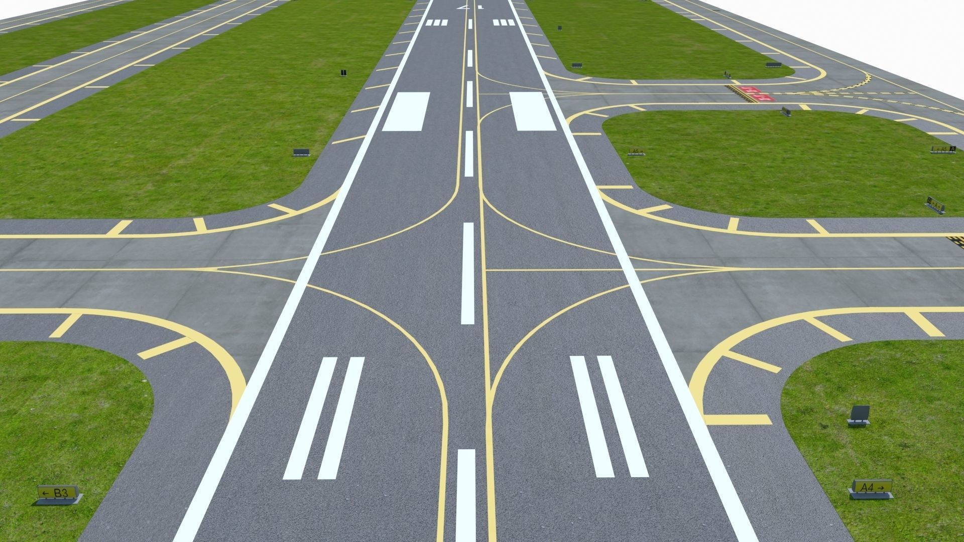 Airfield Low-poly 3D model_18