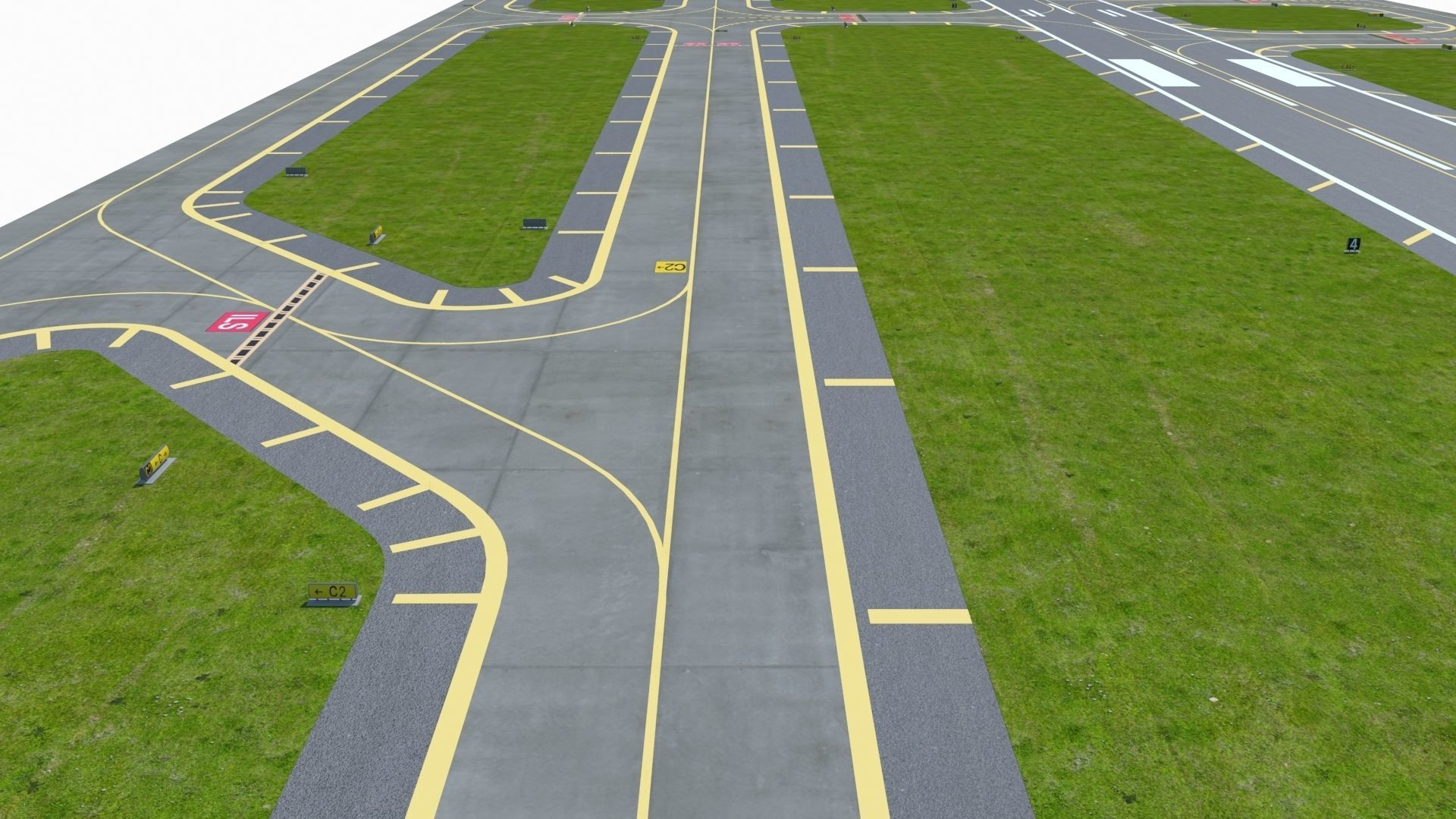 Airfield Low-poly 3D model_22