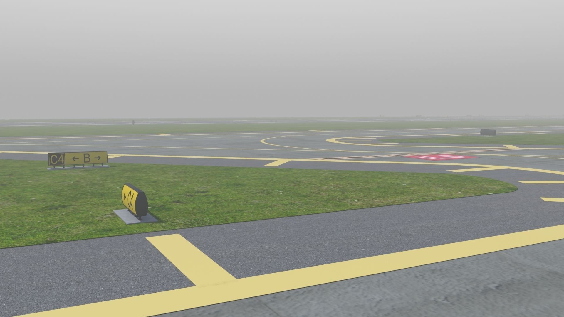 Airfield Low-poly 3D model_31