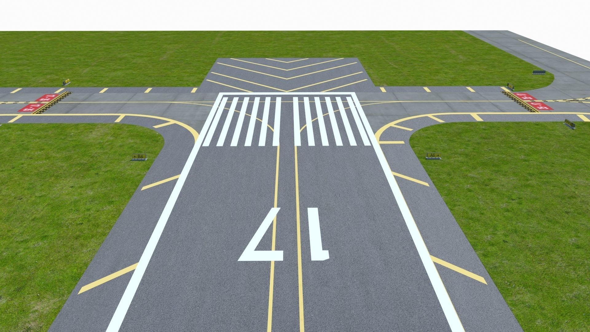 Airfield Low-poly 3D model_19