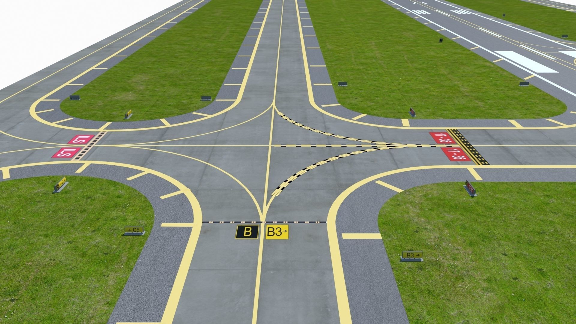 Airfield Low-poly 3D model_21