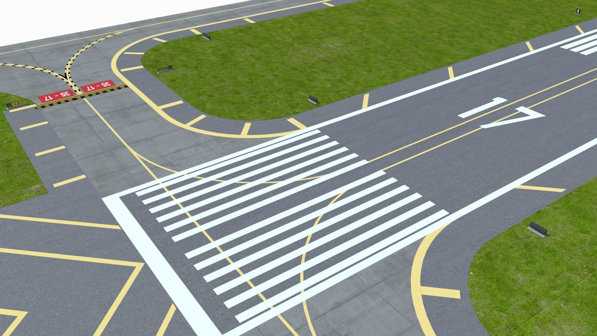 Airfield Low-poly 3D model_25