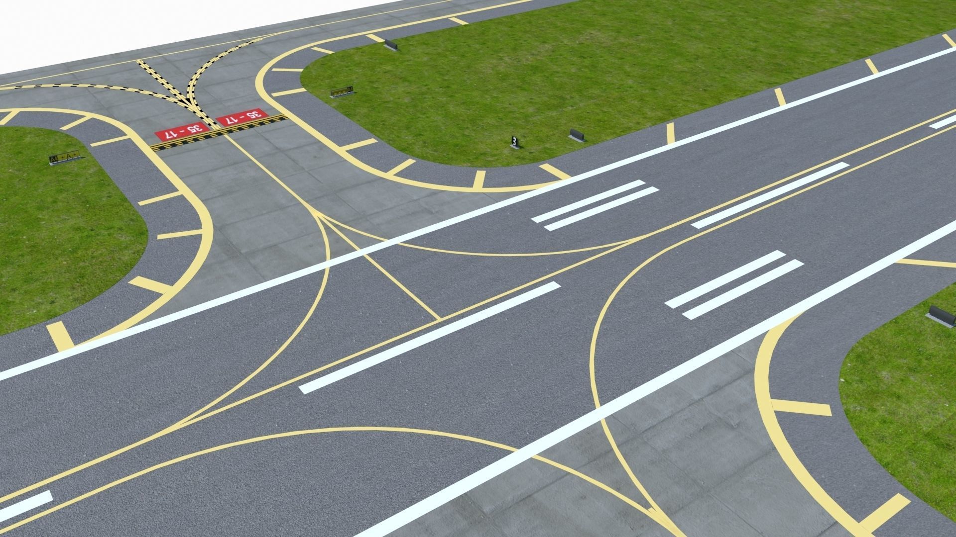 Airfield Low-poly 3D model_26