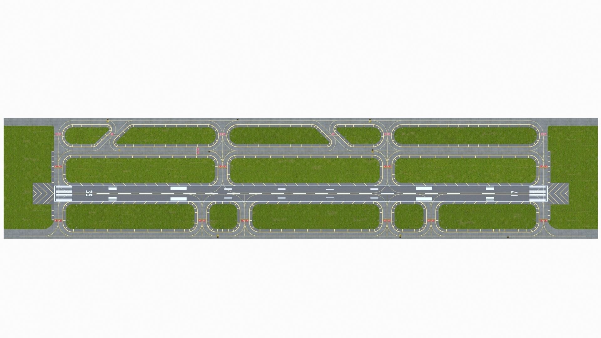 Airfield Low-poly 3D model_15