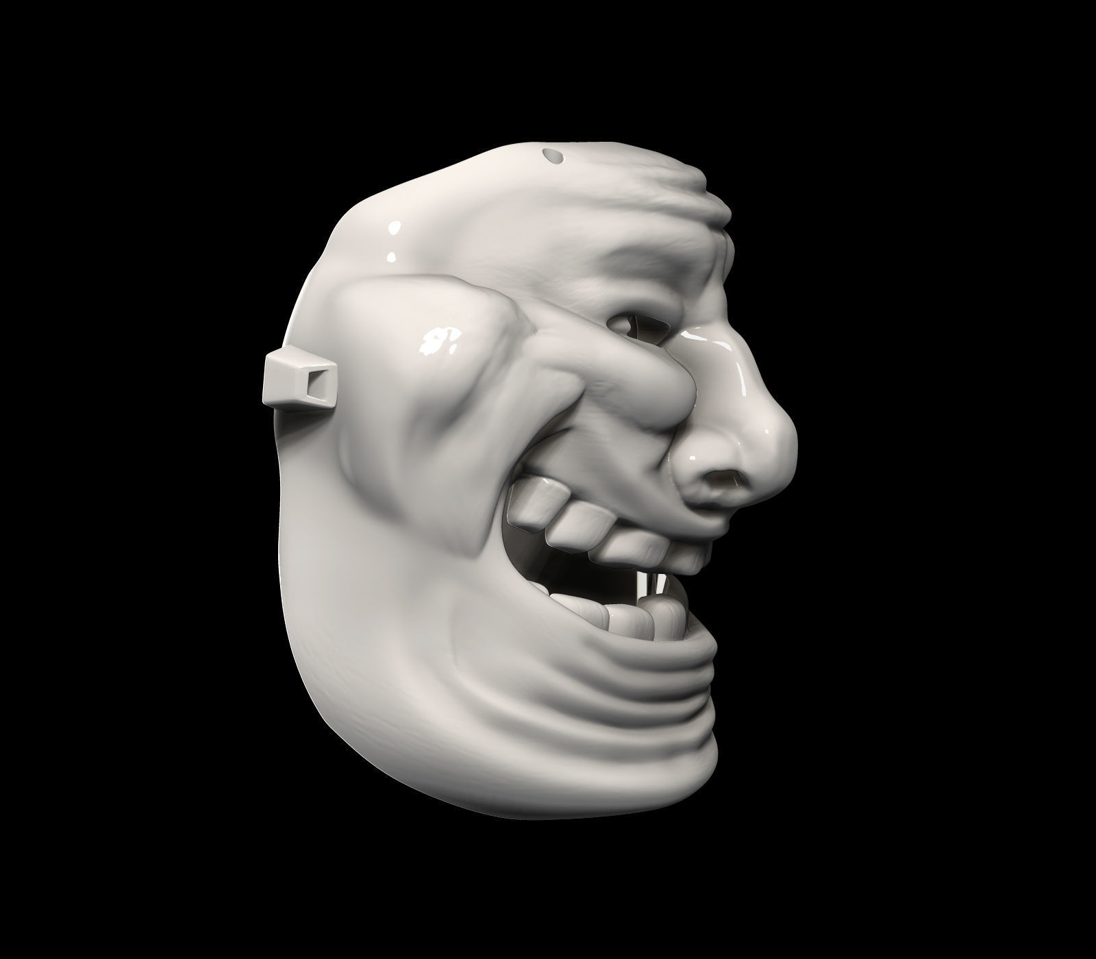 Trollface Mask 3D print model_12