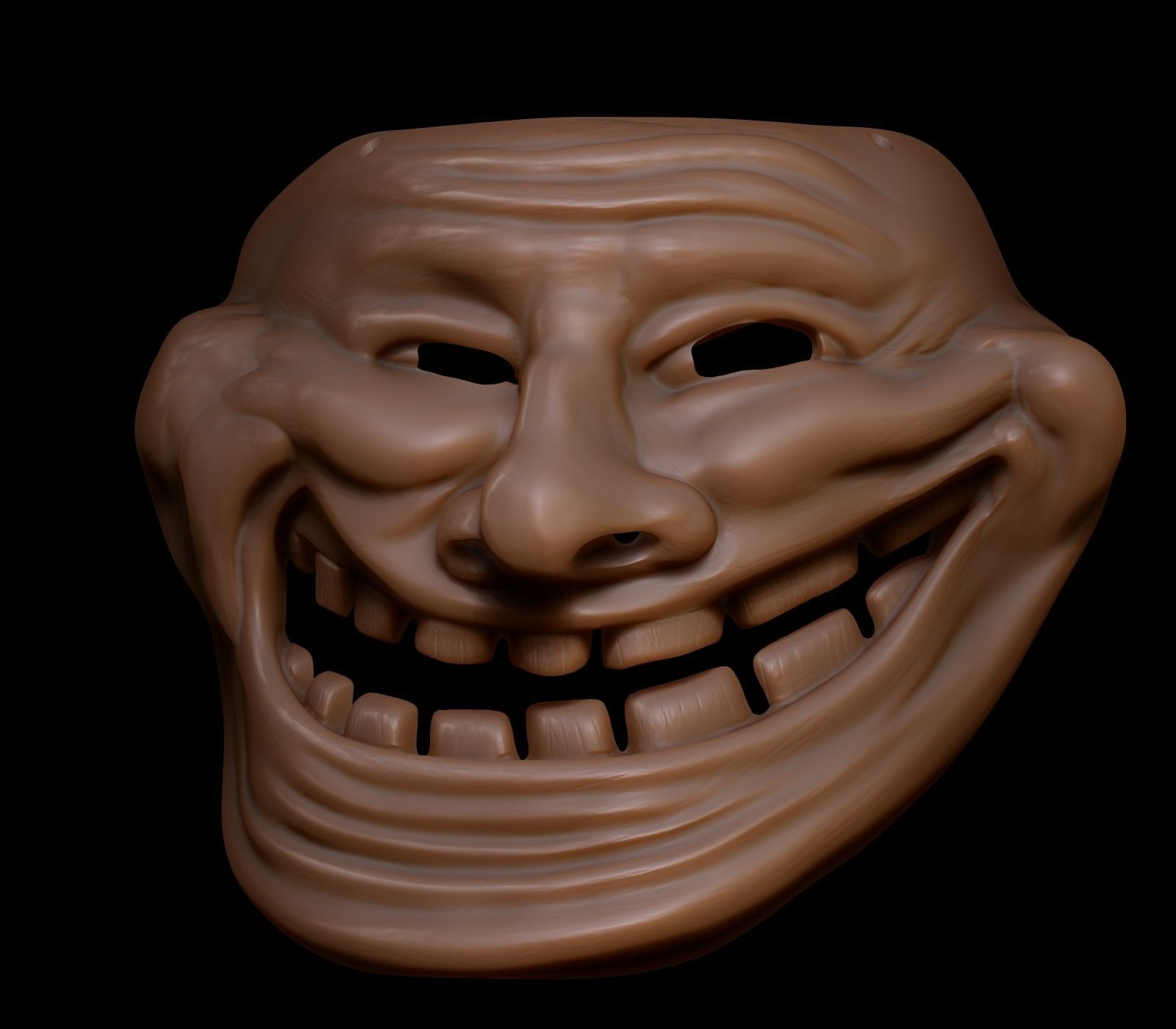 Trollface Mask 3D print model_14