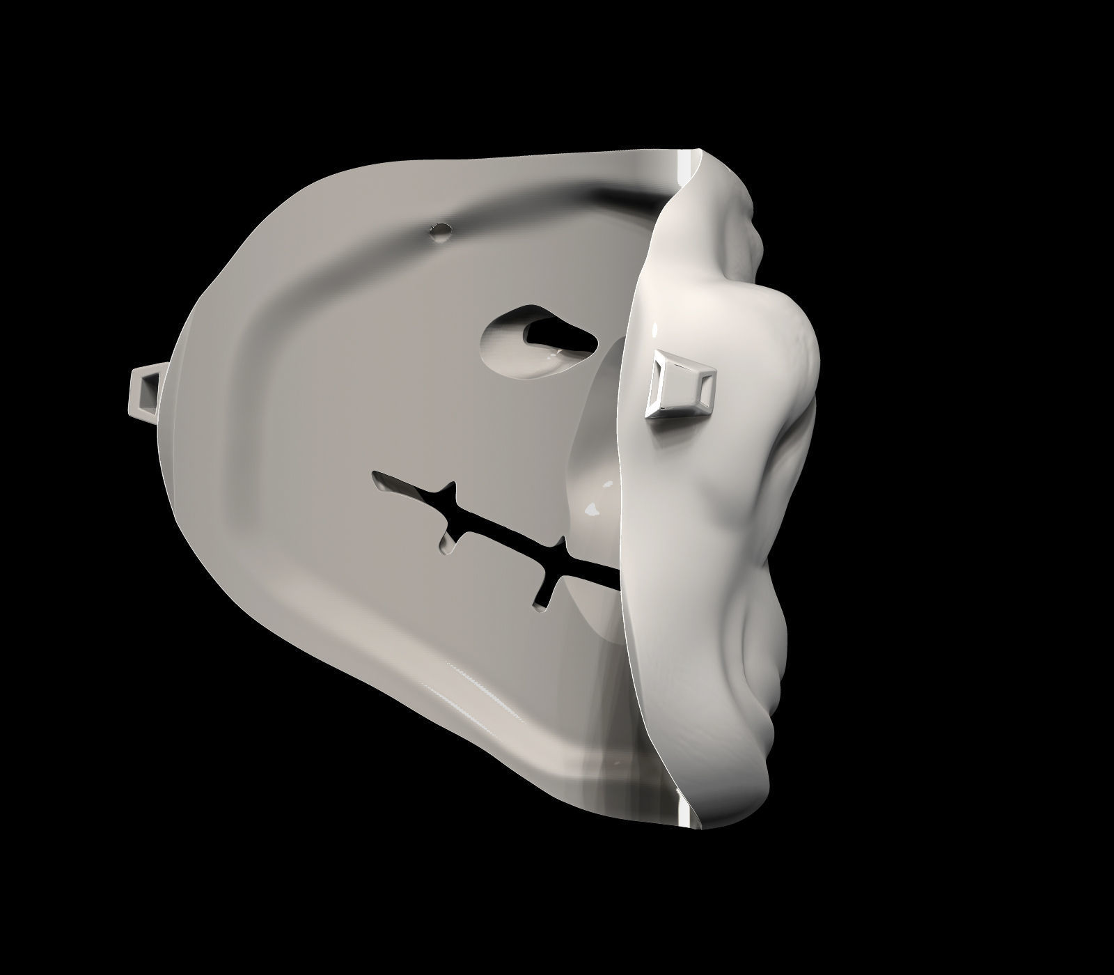 Trollface Mask 3D print model_11