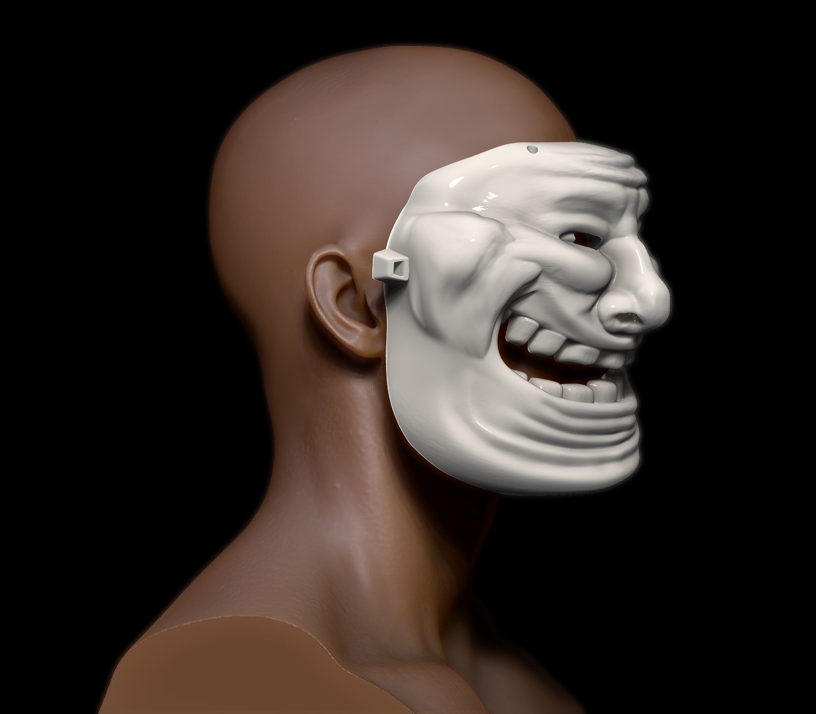 Trollface Mask 3D print model_5