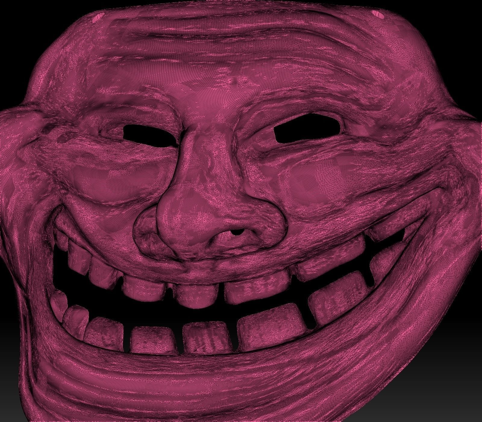 Trollface Mask 3D print model_15