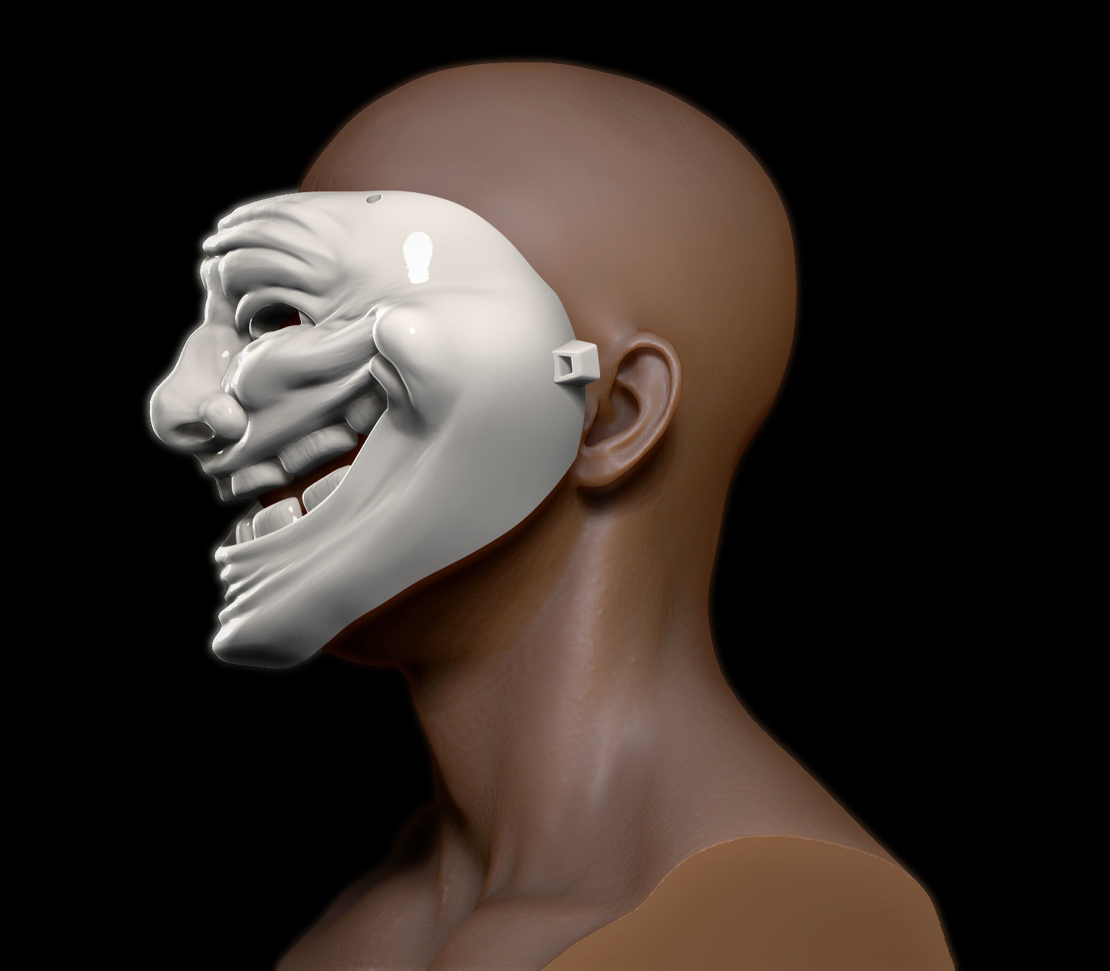 Trollface Mask 3D print model_3