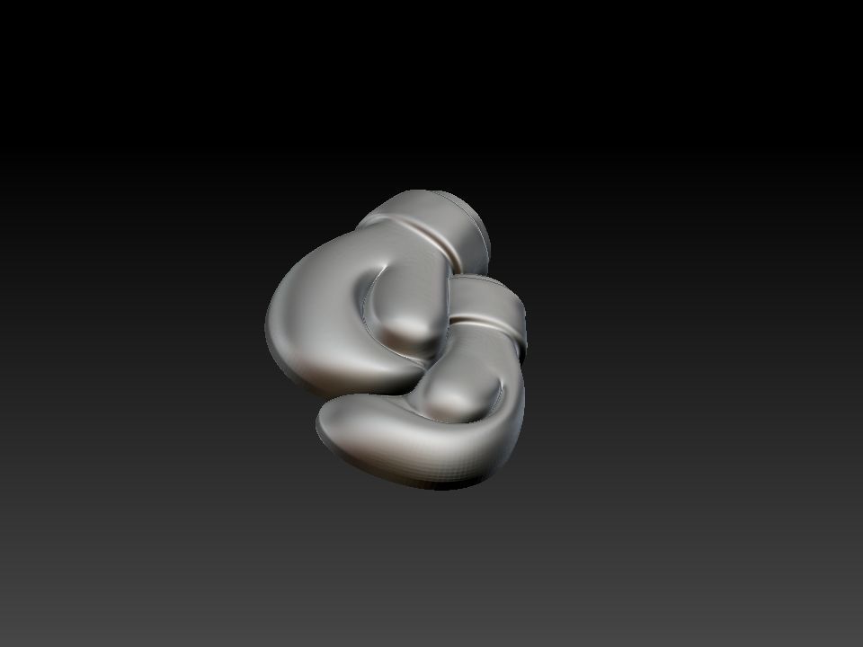 Boxing gloves bas relief  3D print model_27