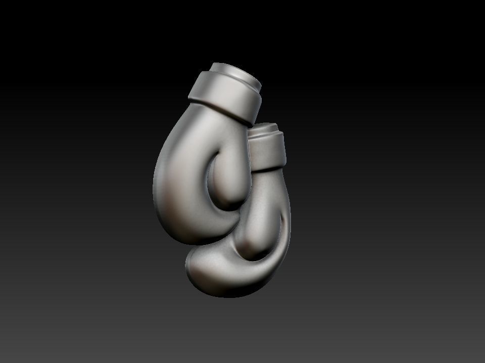 Boxing gloves bas relief  3D print model_23
