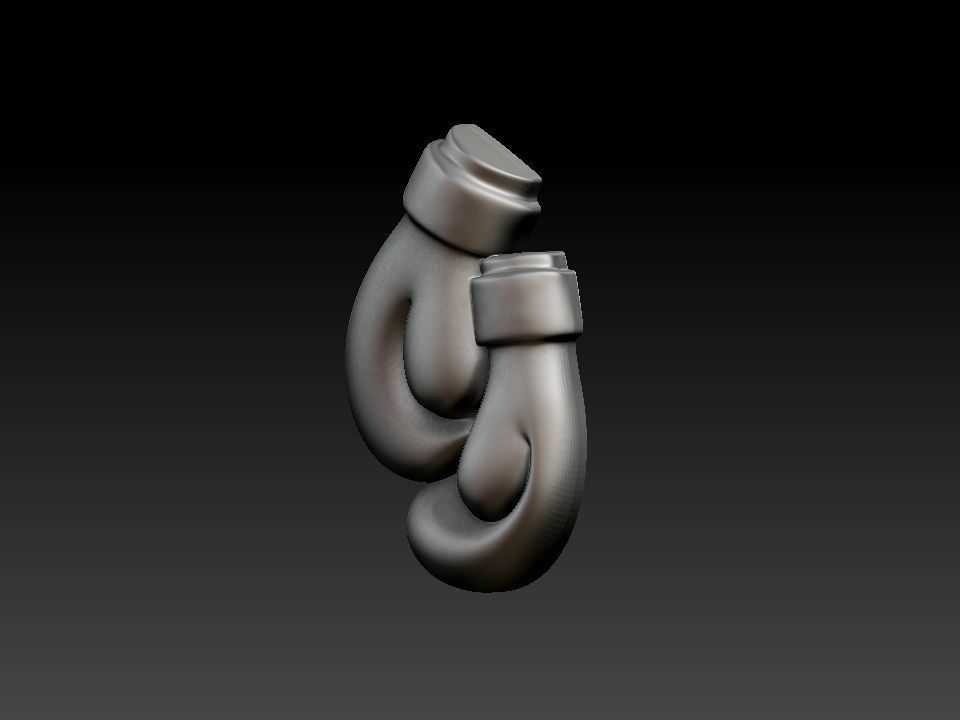 Boxing gloves bas relief  3D print model_12