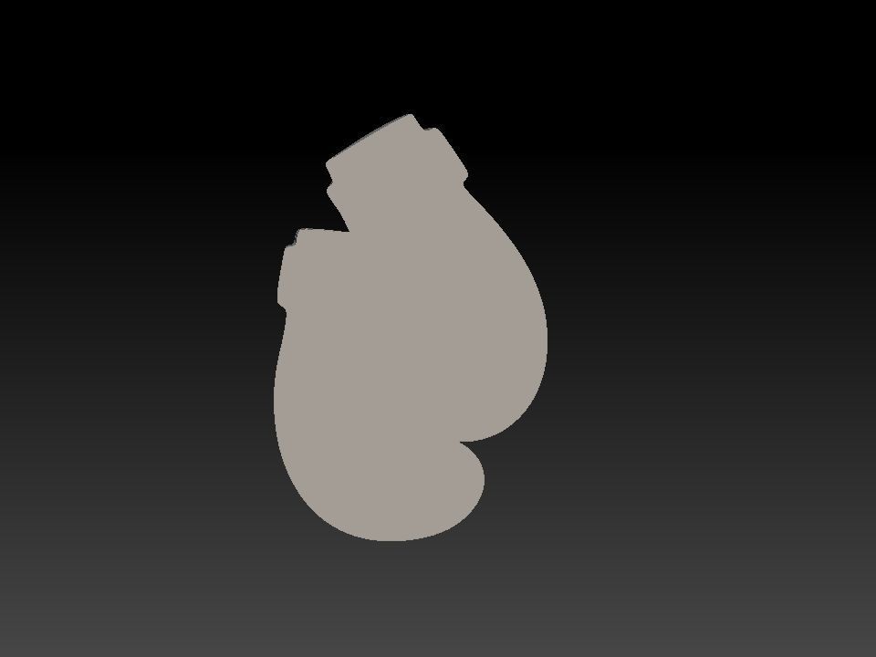 Boxing gloves bas relief  3D print model_16