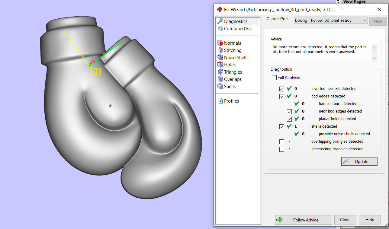 Boxing gloves bas relief  3D print model_2