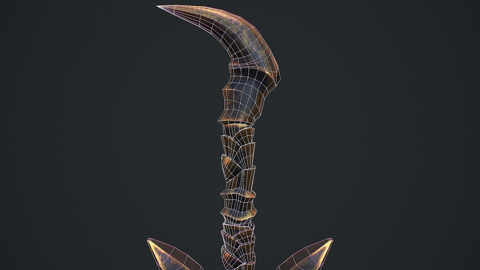 Fantasy Sword 5 3D Model Low-poly 3D model_5