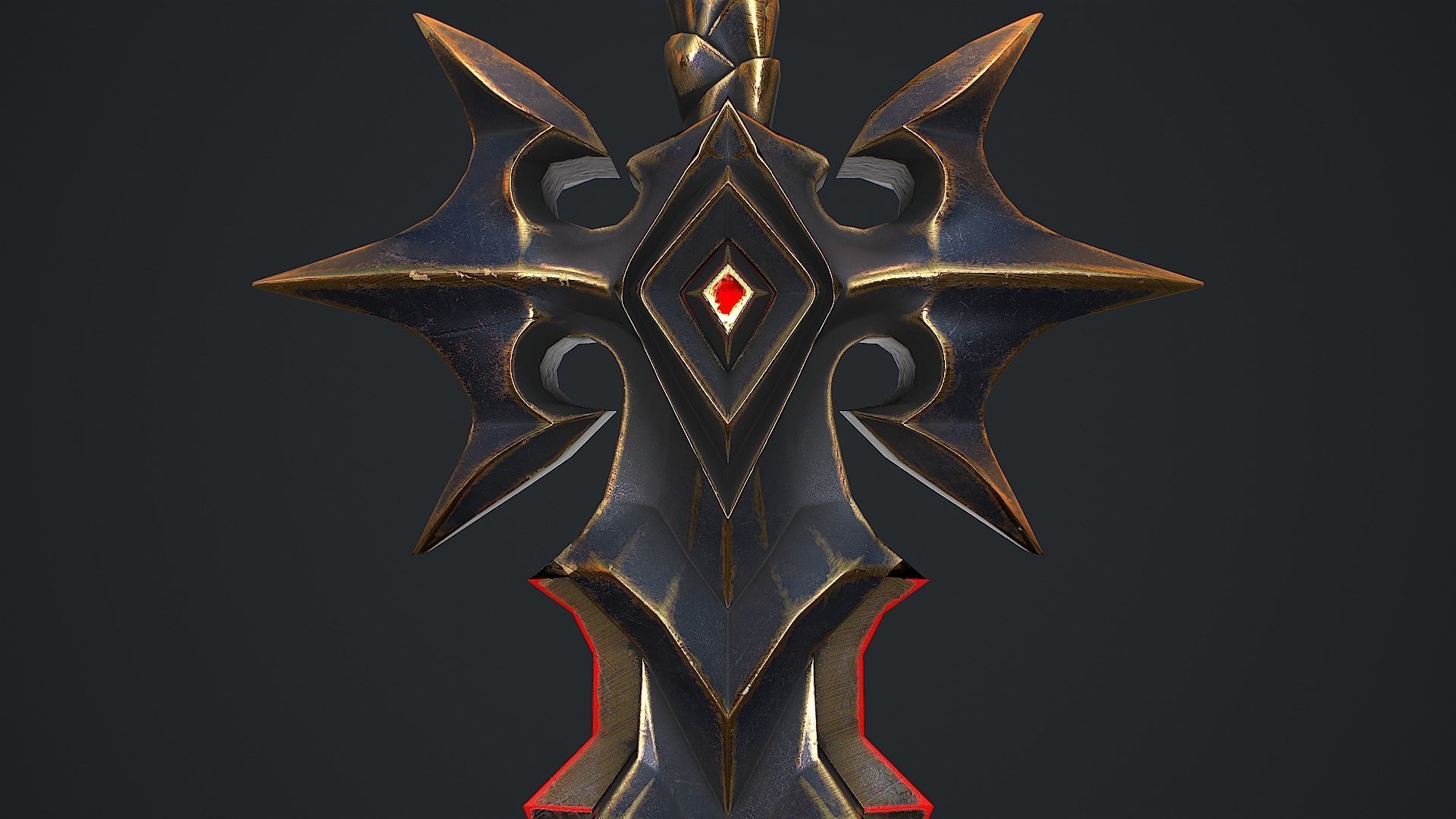 Fantasy Sword 5 3D Model Low-poly 3D model_6