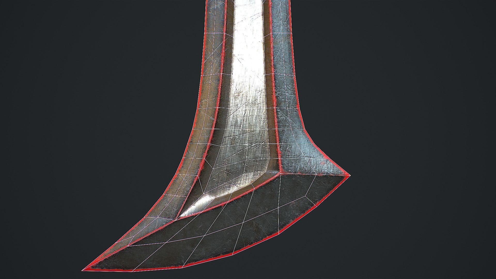 Fantasy Sword 5 3D Model Low-poly 3D model_9