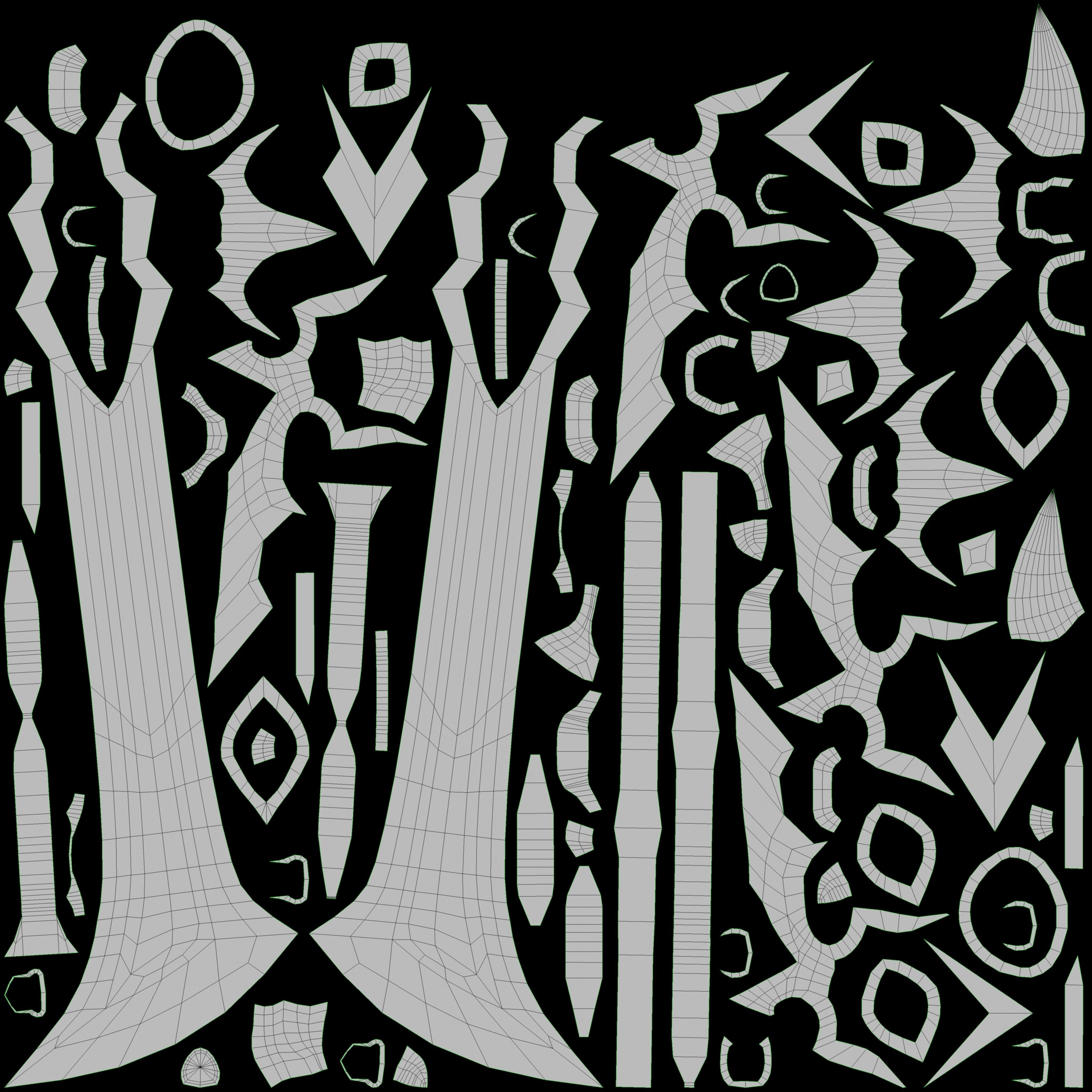 Fantasy Sword 5 3D Model Low-poly 3D model_12