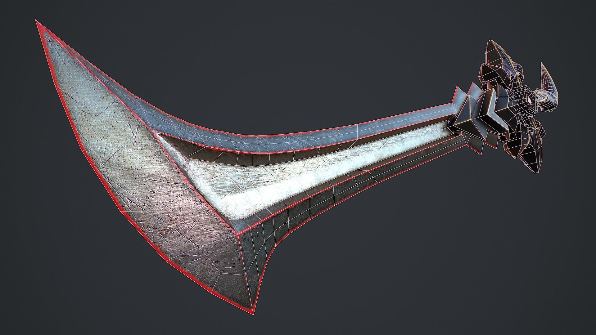 Fantasy Sword 5 3D Model Low-poly 3D model_11