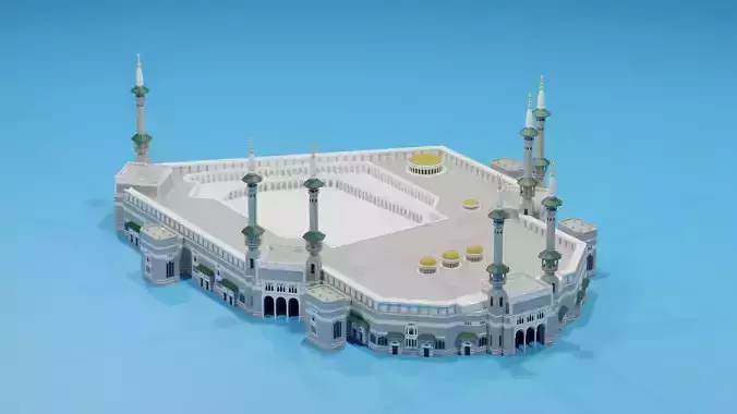 Cartoon Masjid Al-Haram Mecca Saudi Arabia