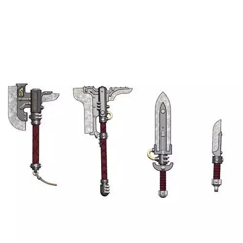 All plasma melee weapons PACK - League of Votann - Warhammer 3D print model