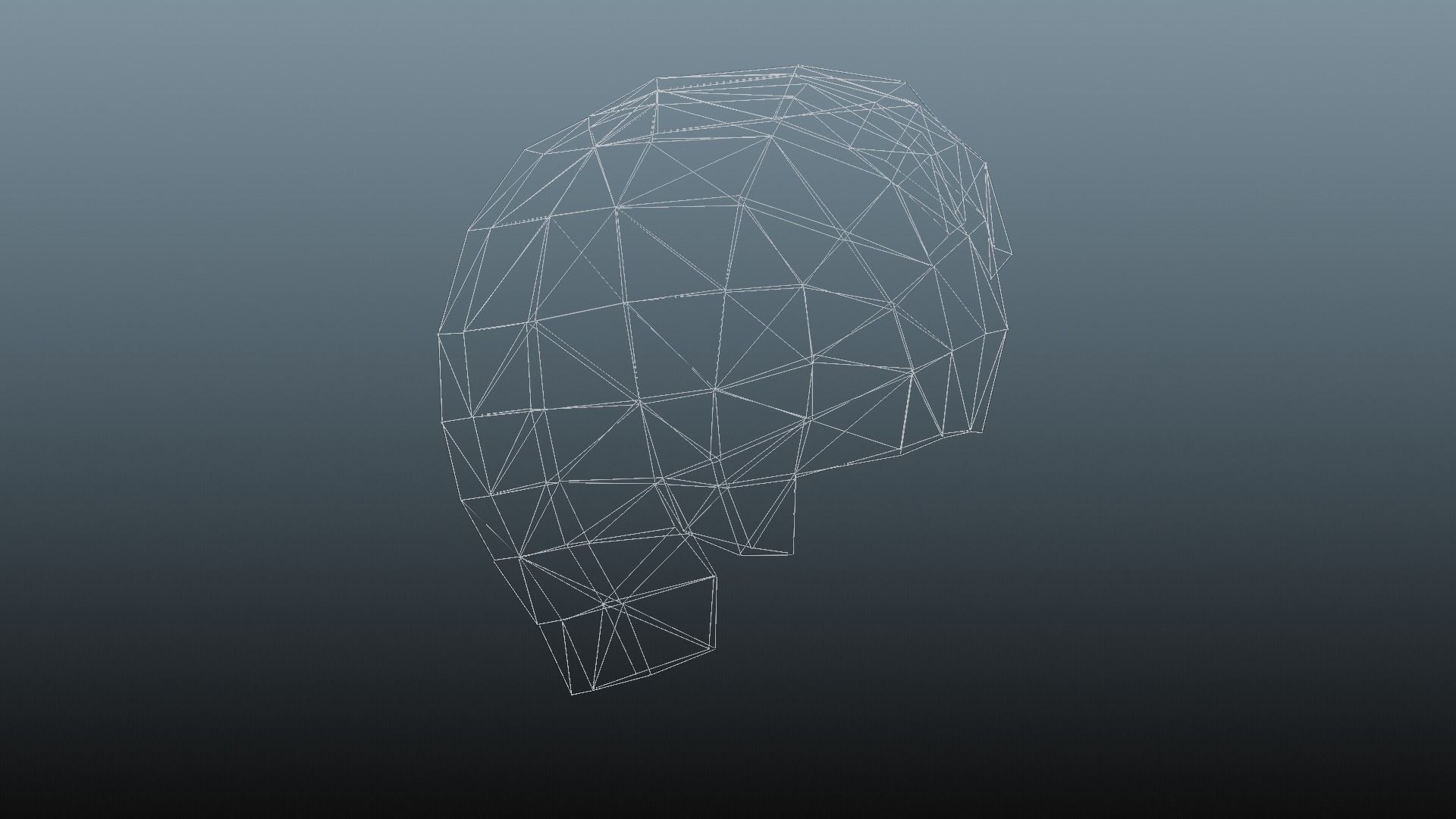 Male hair 3 color Low-poly 3D model_15