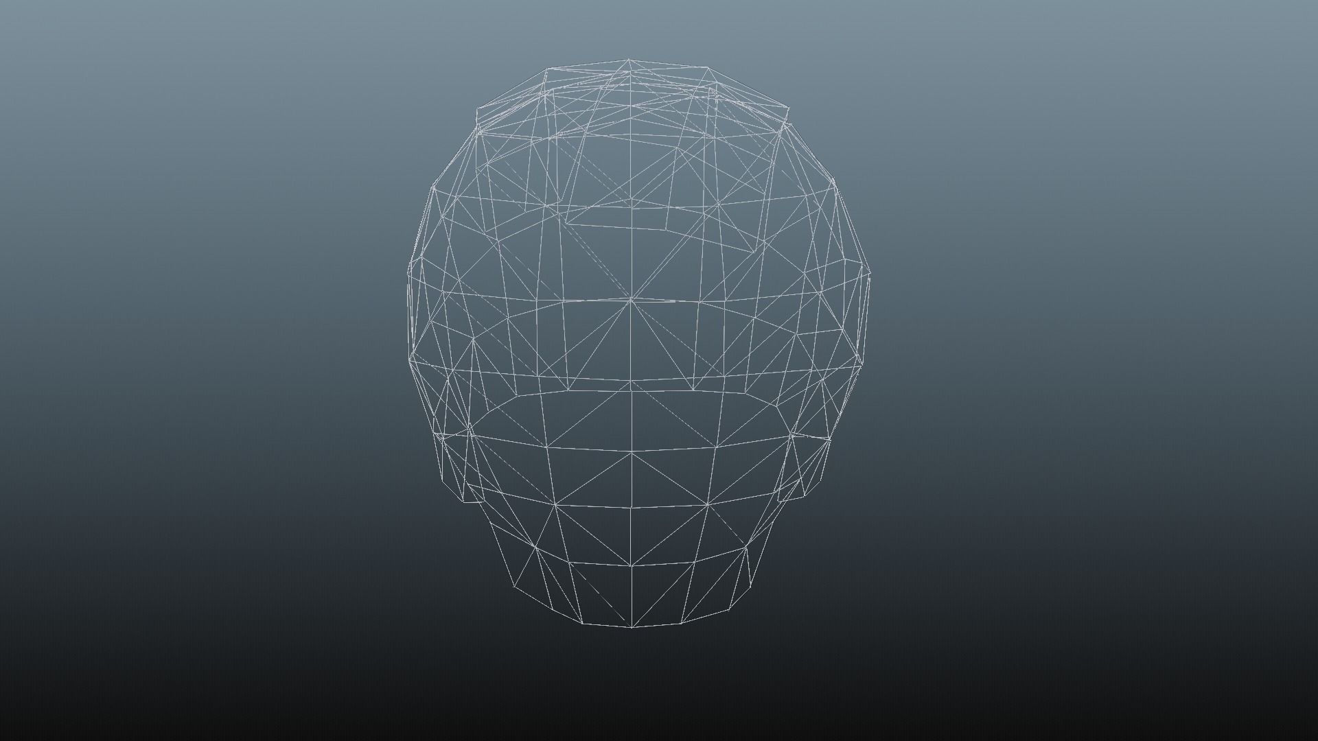 Male hair 3 color Low-poly 3D model_12