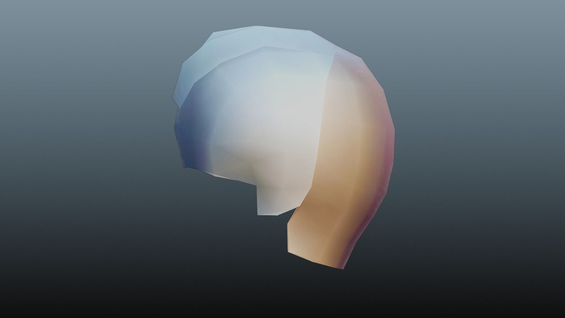 Male hair 3 color Low-poly 3D model_29