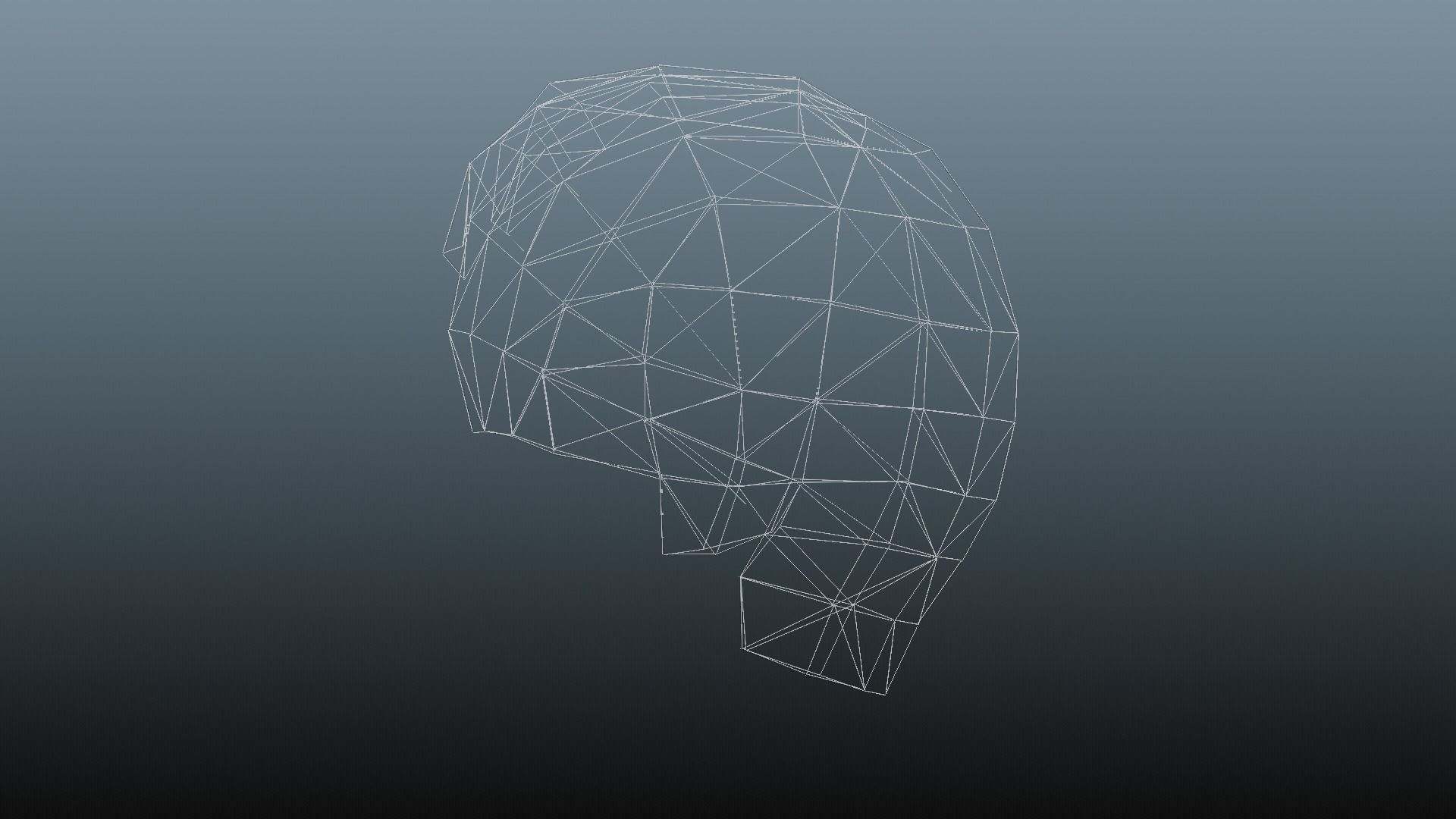 Male hair 3 color Low-poly 3D model_14