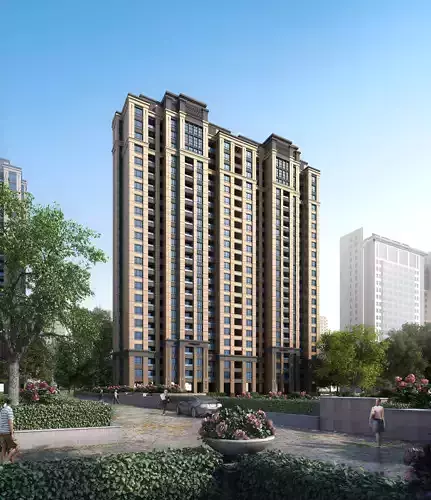 3Dmax fashion city commercial square building 63