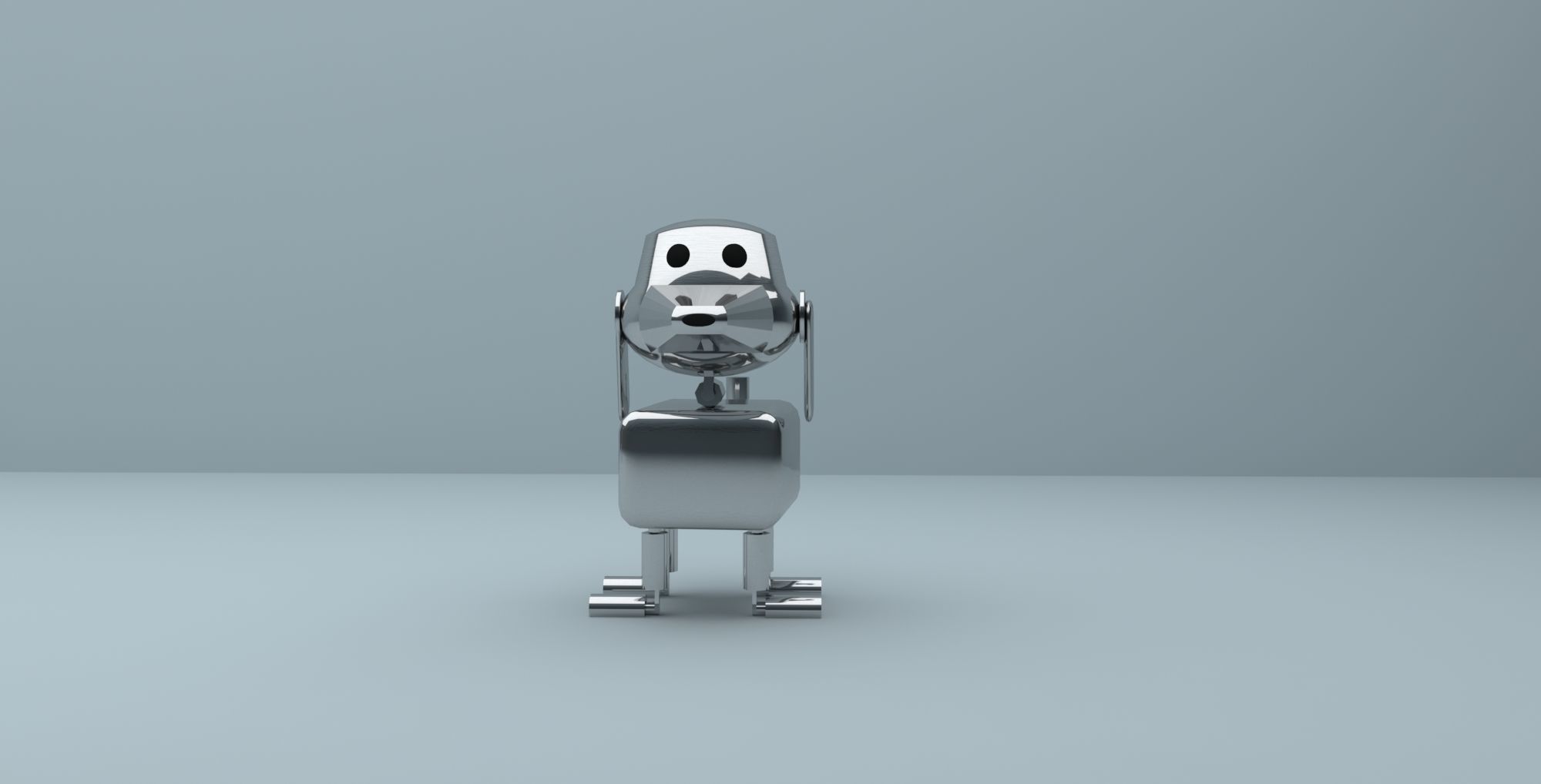 Simple robot characters 3D model_7