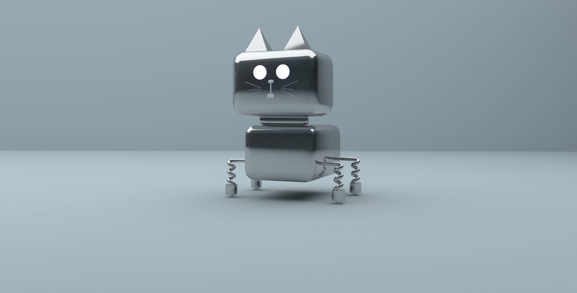 Simple robot characters 3D model_4