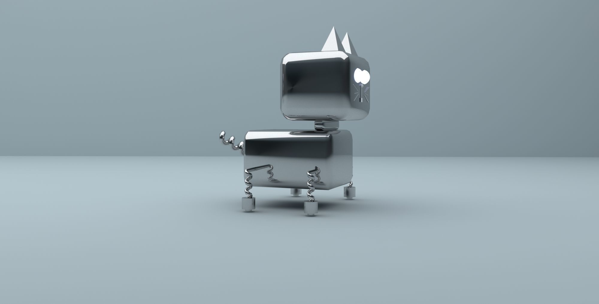 Simple robot characters 3D model_5
